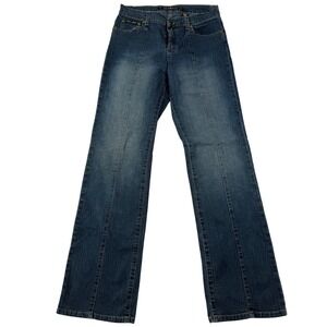 DKNY Jeans Vintage Y2K Size 8 Blue Medium Wash Seamed Bootcut Stretch Denim